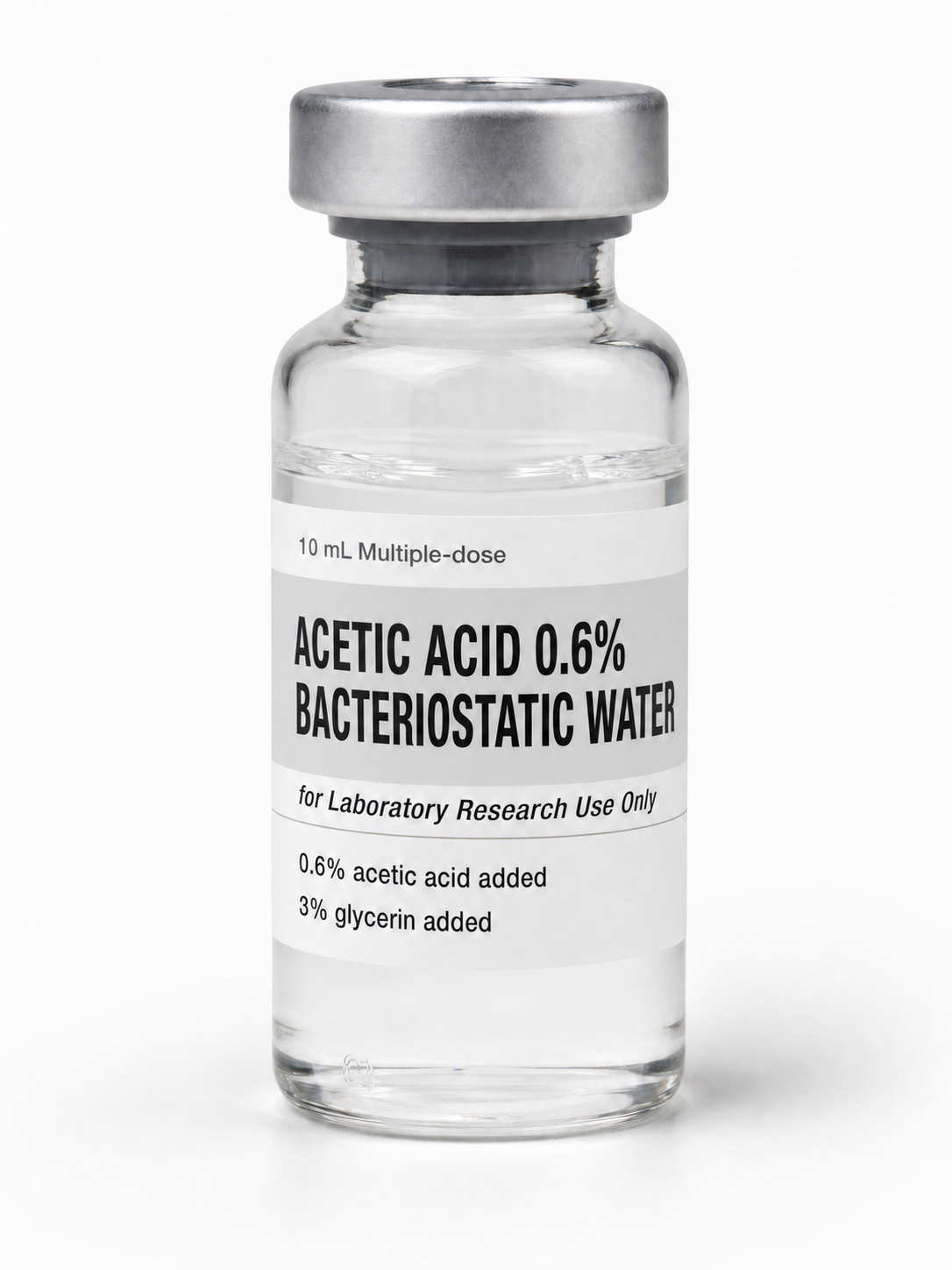 Acetic Acid 0.6% Bacteriostatic Water — 10 mL Multiple-Dose Vial